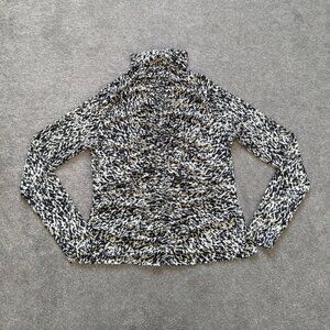 Dynamite mesh bodycon leopard print ruched long sleeve tee blouse women's XLarge